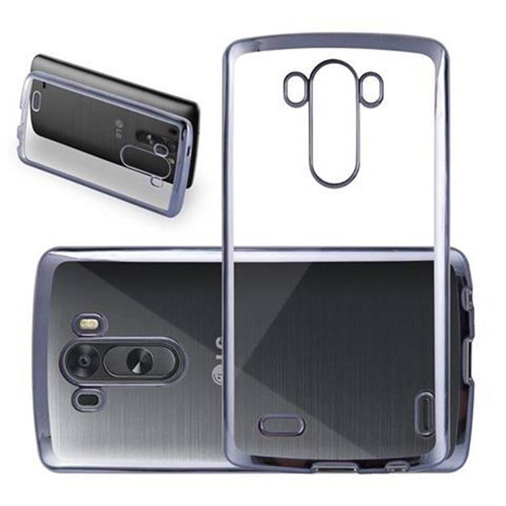 Cadorabo Hülle für LG G3 Etui in Schwarz Schutzhülle Handyhülle TPU Silikon Cover Case