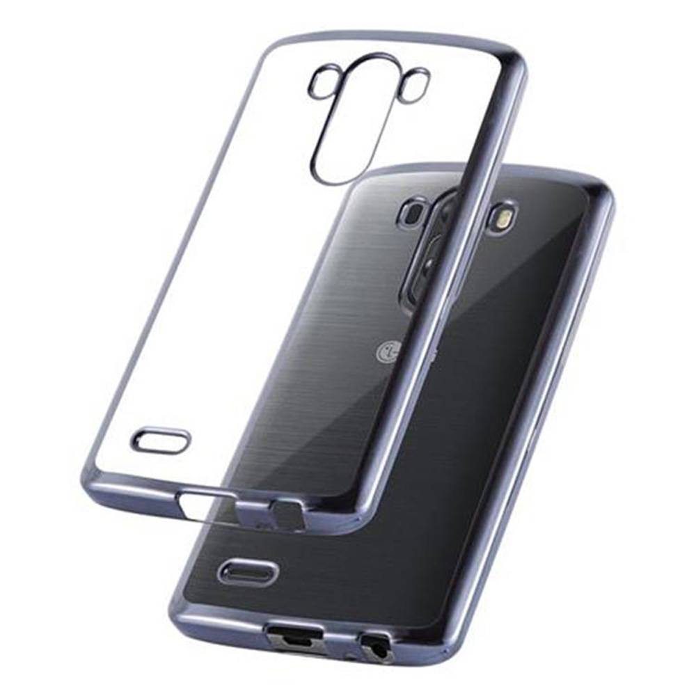 Cadorabo Hülle für LG G3 Etui in Schwarz Schutzhülle Handyhülle TPU Silikon Cover Case