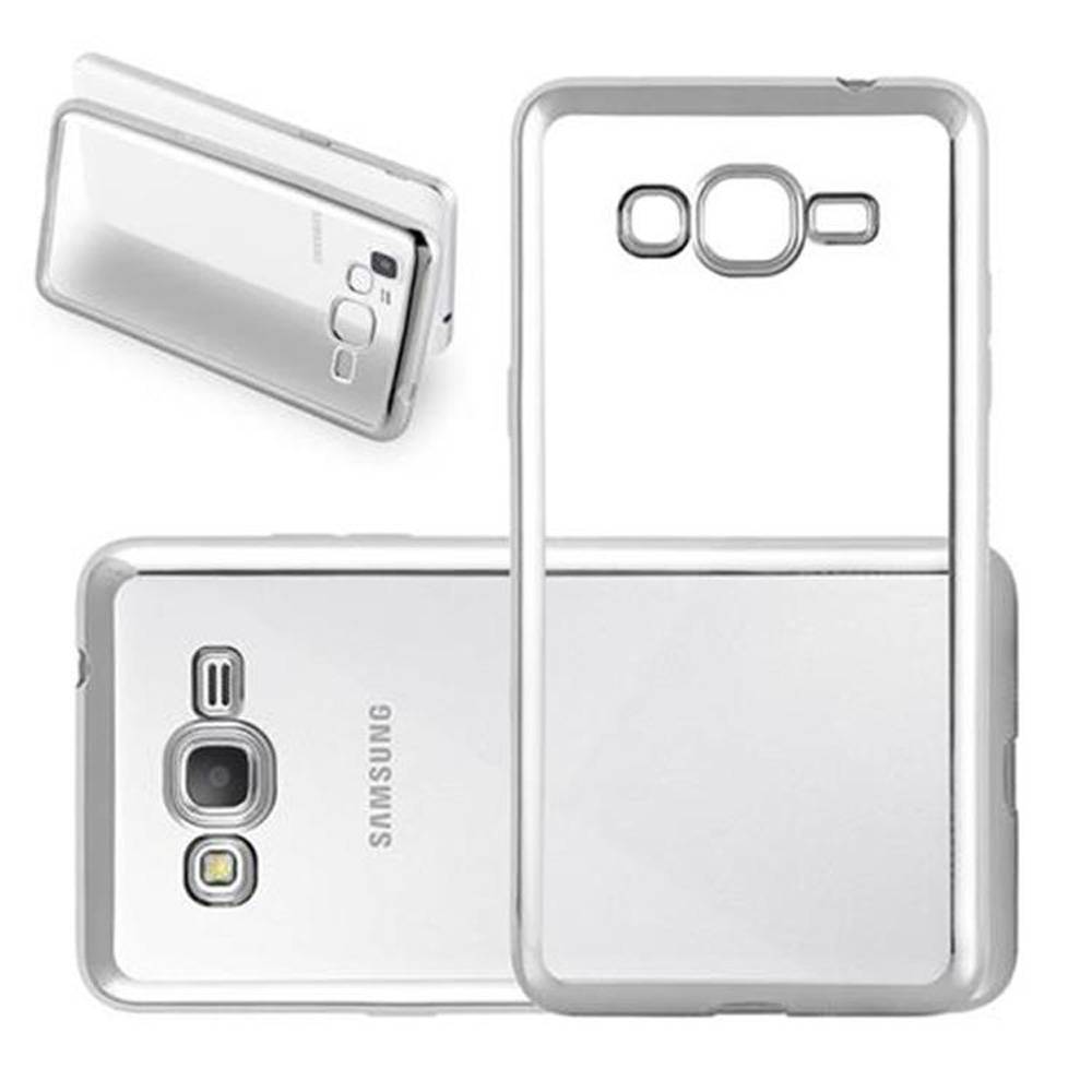 Cadorabo Hülle für Samsung Galaxy GRAND PRIME Etui in Silber Schutzhülle Handyhülle TPU Silikon Cover Case