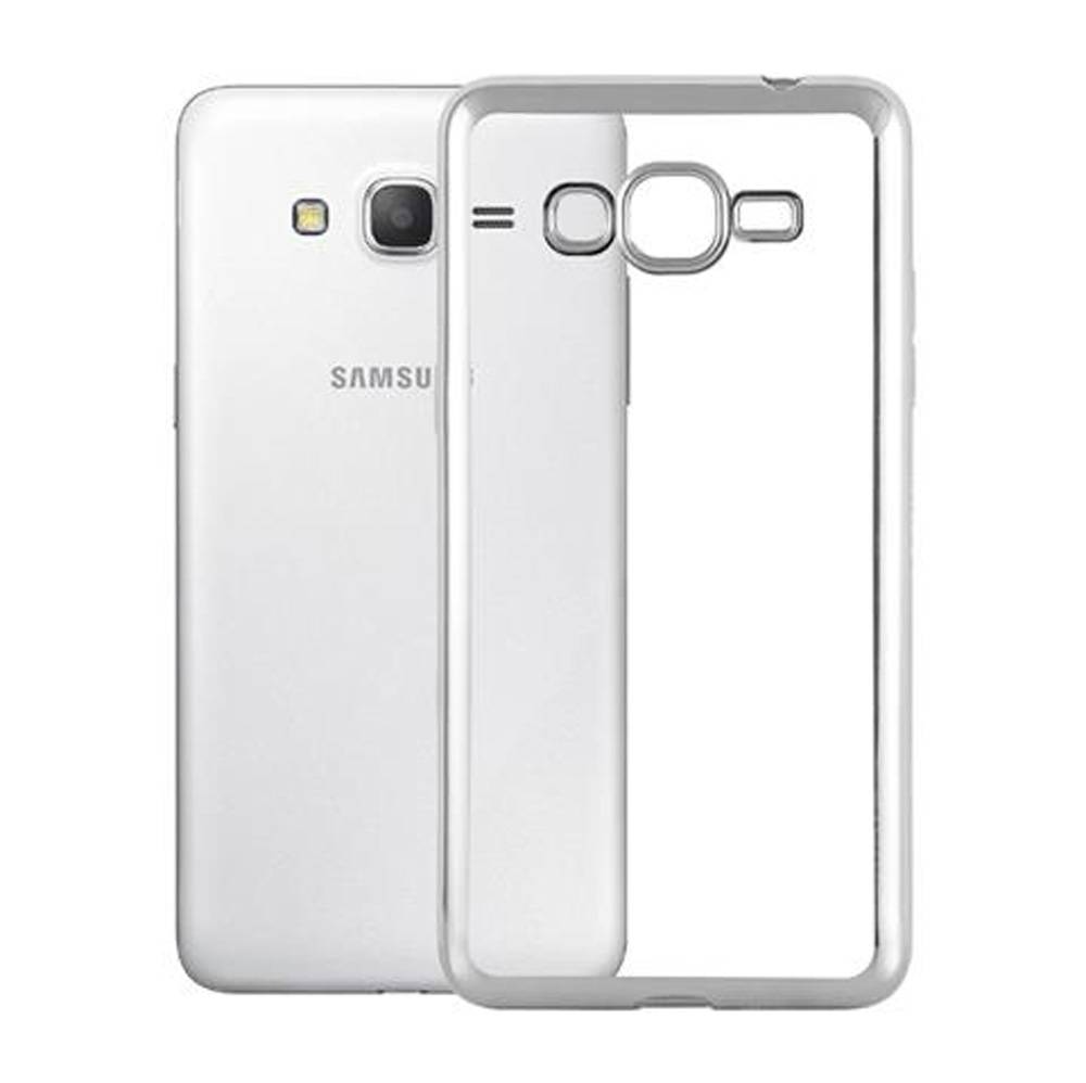 Cadorabo Hülle für Samsung Galaxy GRAND PRIME Etui in Silber Schutzhülle Handyhülle TPU Silikon Cover Case