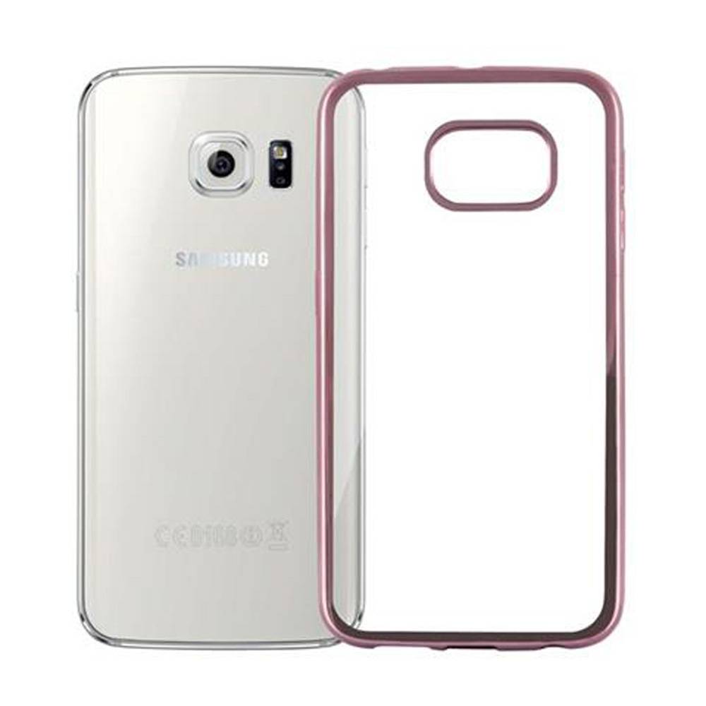 Cadorabo Hülle für Samsung Galaxy S6 EDGE Etui in Rosa Schutzhülle Handyhülle TPU Silikon Cover Case
