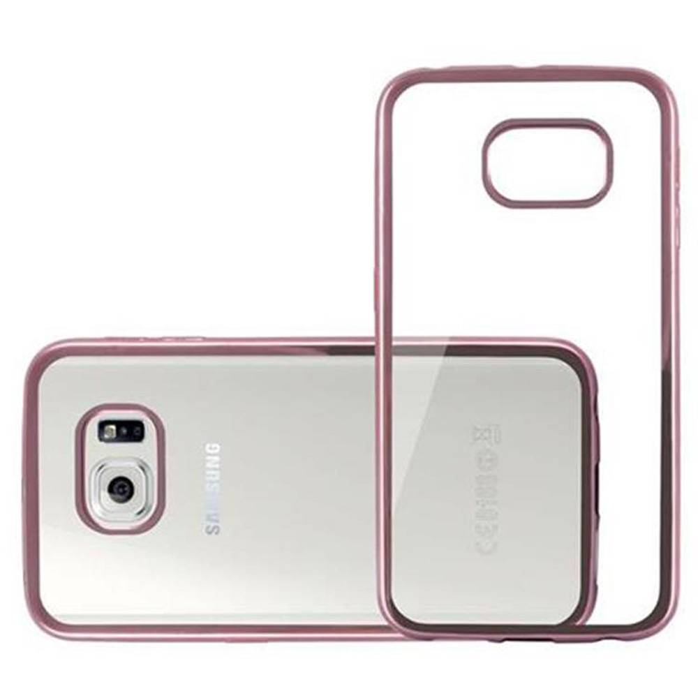Cadorabo Hülle für Samsung Galaxy S6 EDGE Etui in Rosa Schutzhülle Handyhülle TPU Silikon Cover Case
