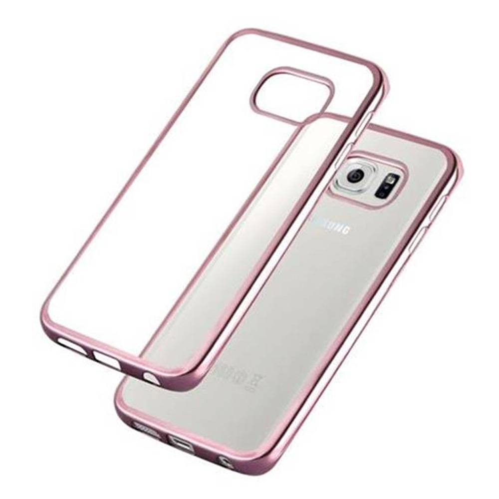Cadorabo Hülle für Samsung Galaxy S6 EDGE Etui in Rosa Schutzhülle Handyhülle TPU Silikon Cover Case