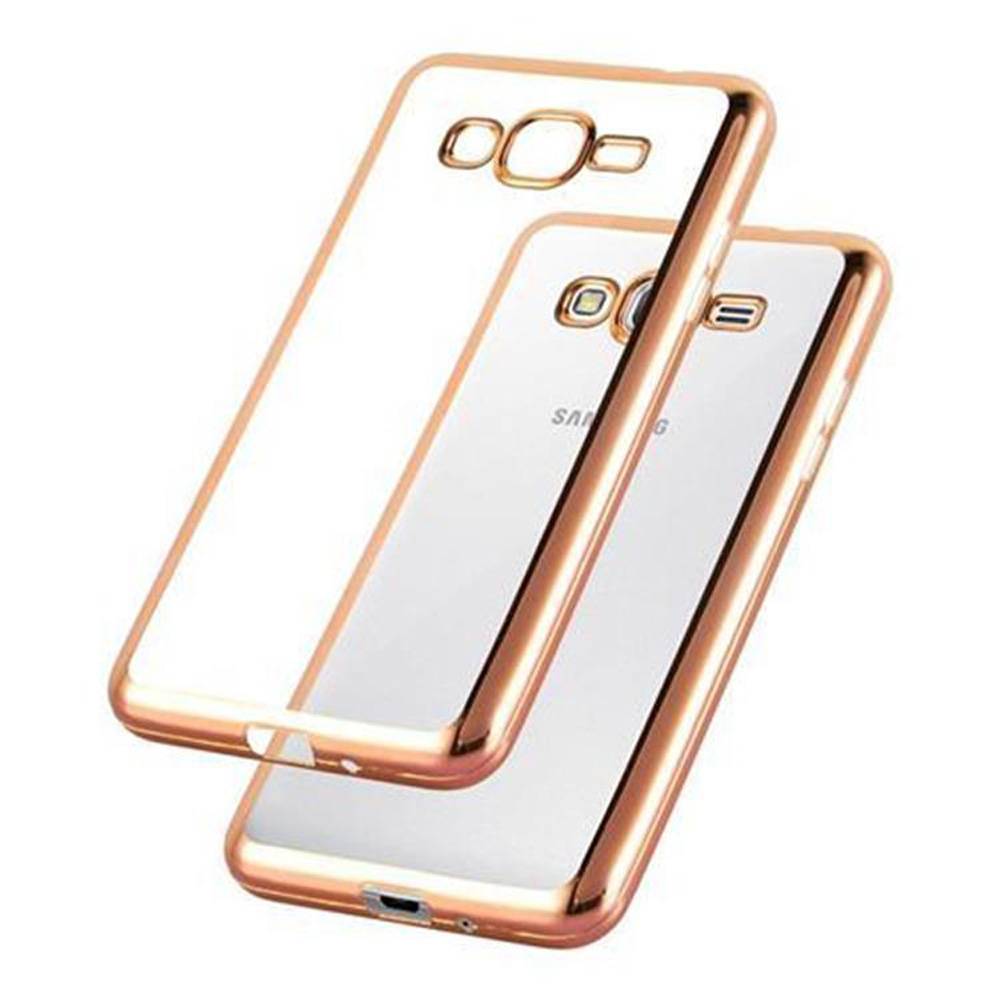 Cadorabo Hülle für Samsung Galaxy GRAND PRIME Etui in Gold Schutzhülle Handyhülle TPU Silikon Cover Case