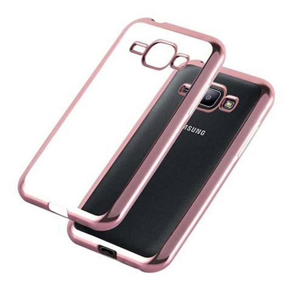 Cadorabo Hülle für Samsung Galaxy J1 2015 Etui in Rosa Schutzhülle Handyhülle TPU Silikon Cover Case