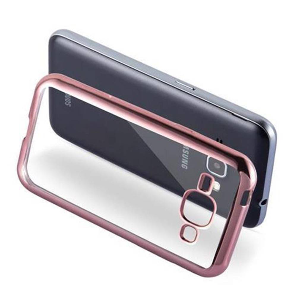 Cadorabo Hülle für Samsung Galaxy J1 2015 Etui in Rosa Schutzhülle Handyhülle TPU Silikon Cover Case