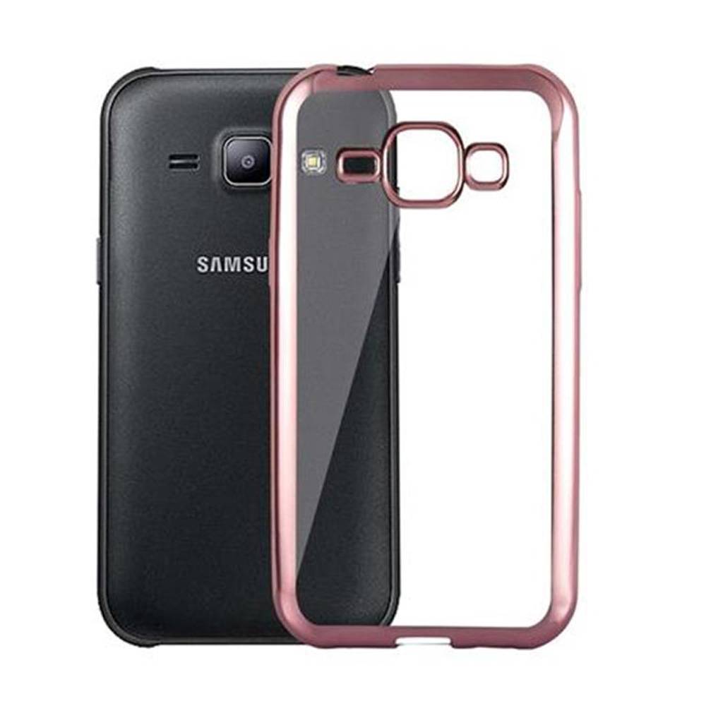 Cadorabo Hülle für Samsung Galaxy J1 2015 Etui in Rosa Schutzhülle Handyhülle TPU Silikon Cover Case
