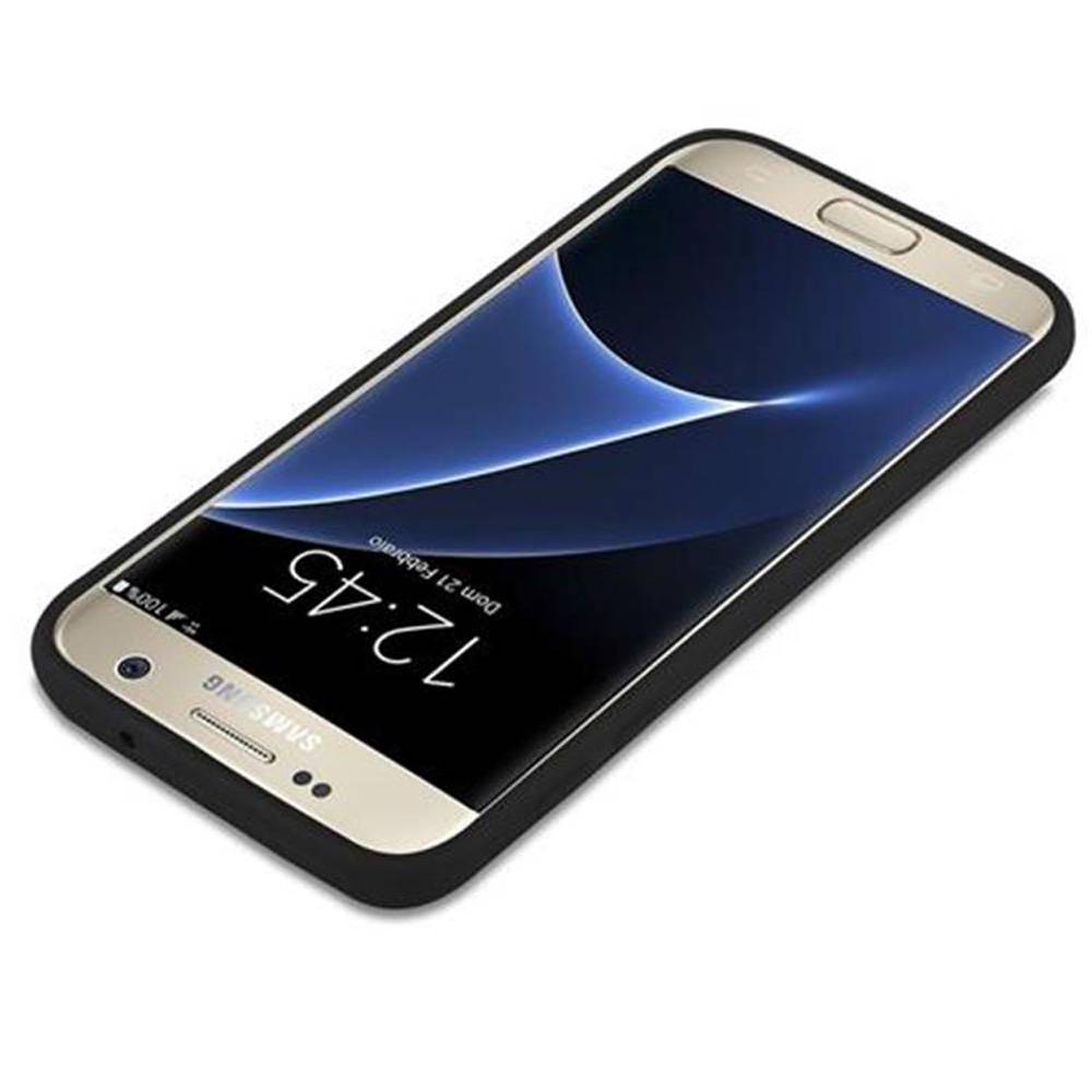 Cadorabo Hülle für Samsung Galaxy S7 Schutzhülle in Schwarz Handyhülle TPU Silikon Etui Case Cover