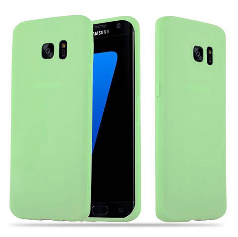 Cadorabo Hülle für Samsung Galaxy S7 EDGE Schutzhülle in Grün Handyhülle TPU Silikon Etui Case Cover