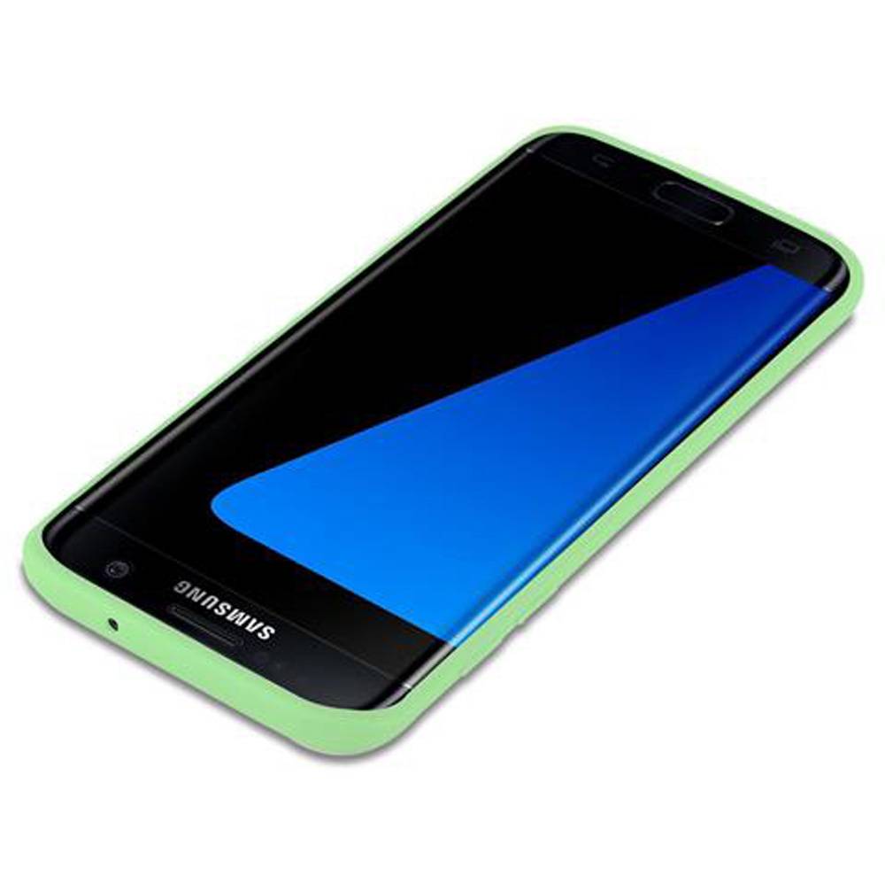 Cadorabo Hülle für Samsung Galaxy S7 EDGE Schutzhülle in Grün Handyhülle TPU Silikon Etui Case Cover