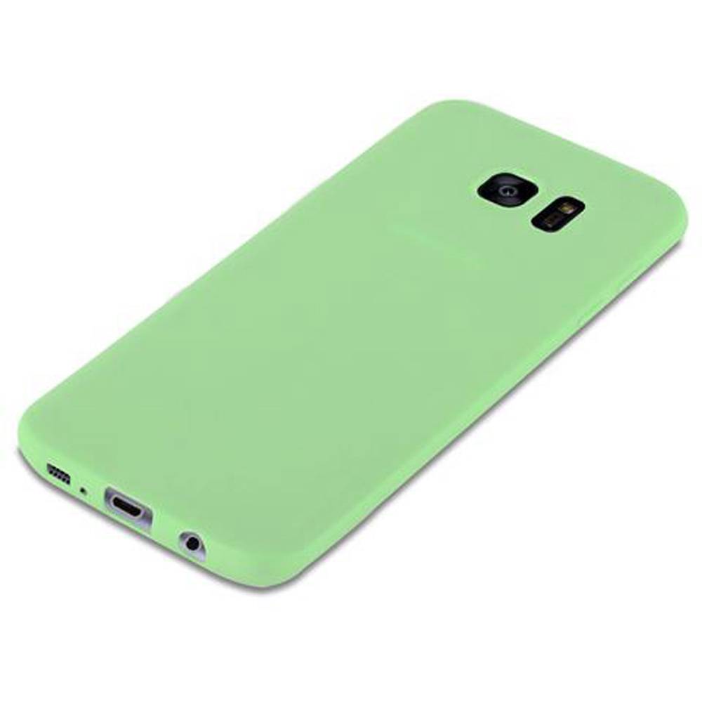 Cadorabo Hülle für Samsung Galaxy S7 EDGE Schutzhülle in Grün Handyhülle TPU Silikon Etui Case Cover