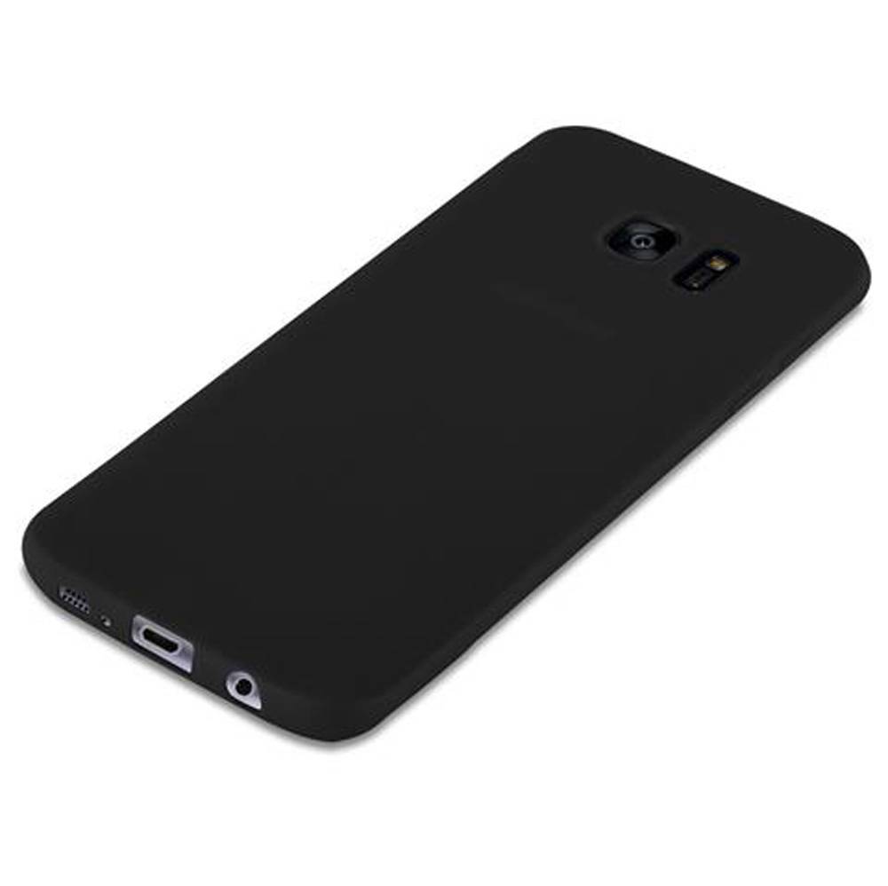 Cadorabo Hülle für Samsung Galaxy S7 EDGE Schutzhülle in Schwarz Handyhülle TPU Silikon Etui Case Cover