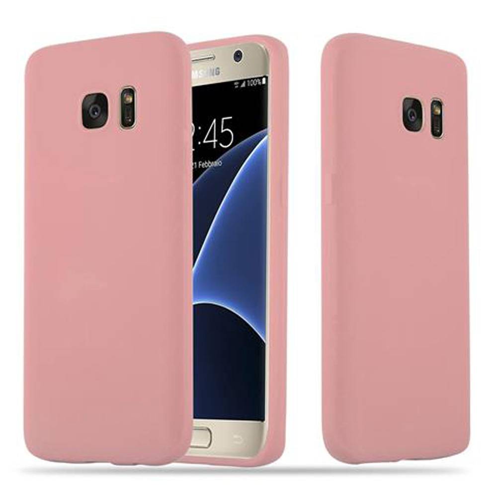 Cadorabo Hülle für Samsung Galaxy S7 Schutzhülle in Rosa Handyhülle TPU Silikon Etui Case Cover