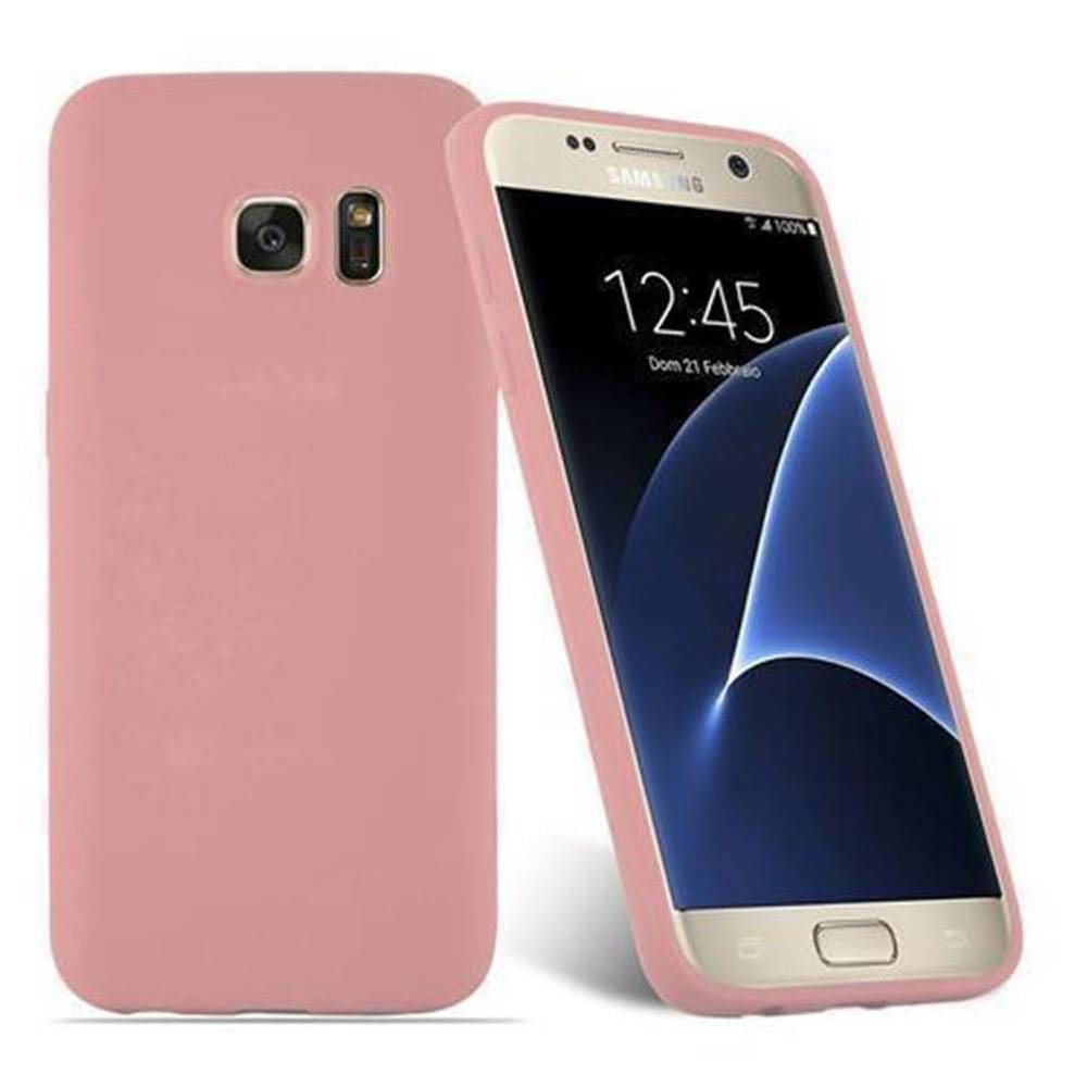 Cadorabo Hülle für Samsung Galaxy S7 Schutzhülle in Rosa Handyhülle TPU Silikon Etui Case Cover