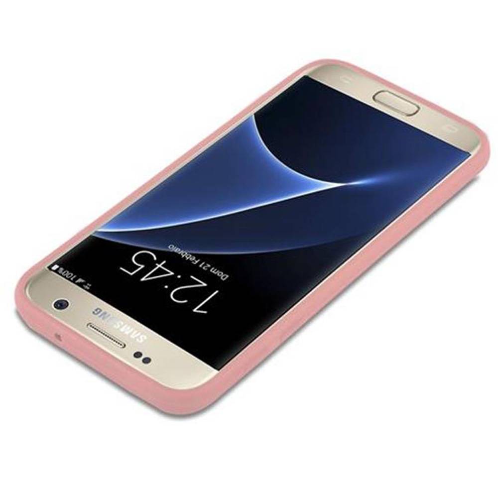 Cadorabo Hülle für Samsung Galaxy S7 Schutzhülle in Rosa Handyhülle TPU Silikon Etui Case Cover