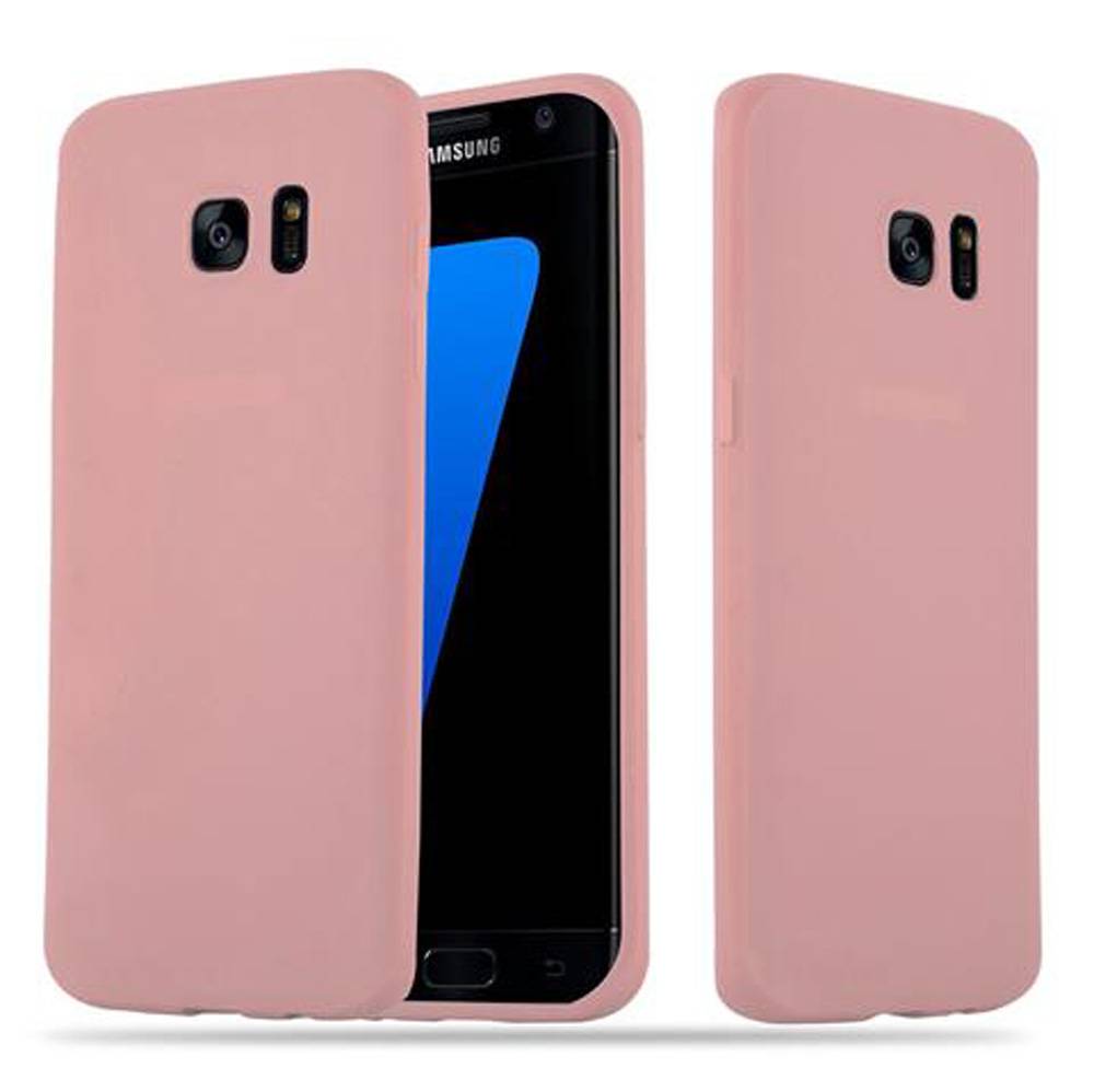 Cadorabo Hülle für Samsung Galaxy S7 EDGE Schutzhülle in Rosa Handyhülle TPU Silikon Etui Case Cover