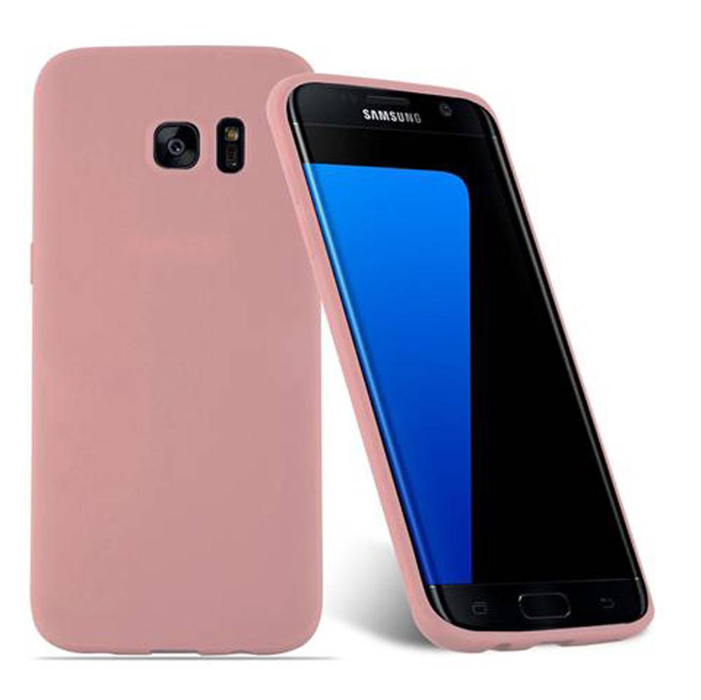 Cadorabo Hülle für Samsung Galaxy S7 EDGE Schutzhülle in Rosa Handyhülle TPU Silikon Etui Case Cover