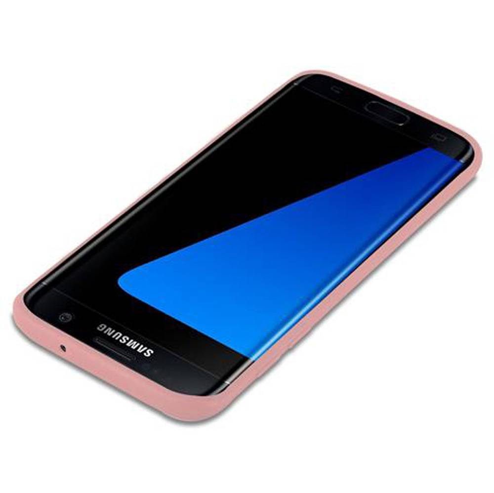 Cadorabo Hülle für Samsung Galaxy S7 EDGE Schutzhülle in Rosa Handyhülle TPU Silikon Etui Case Cover