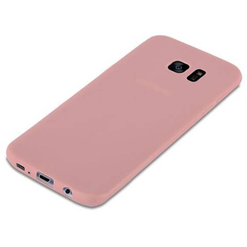 Cadorabo Hülle für Samsung Galaxy S7 EDGE Schutzhülle in Rosa Handyhülle TPU Silikon Etui Case Cover