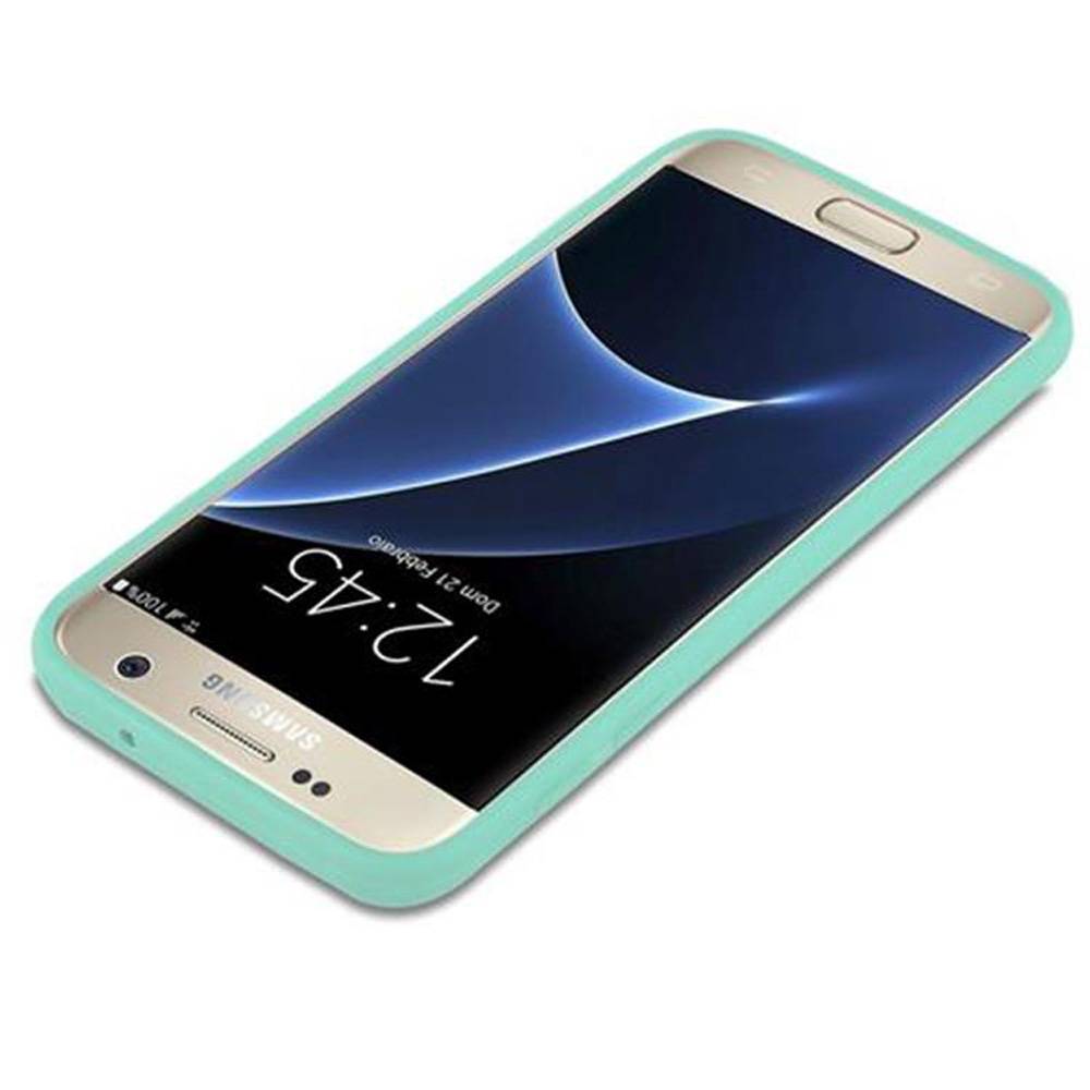 Cadorabo Hülle für Samsung Galaxy S7 Schutzhülle in Blau Handyhülle TPU Silikon Etui Case Cover