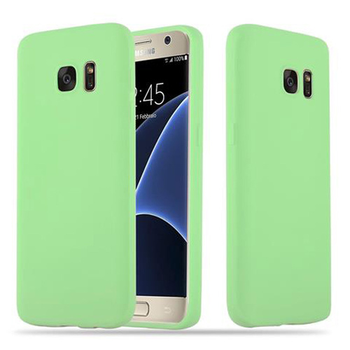 Cadorabo Hülle für Samsung Galaxy S7 Schutzhülle in Grün Handyhülle TPU Silikon Etui Case Cover