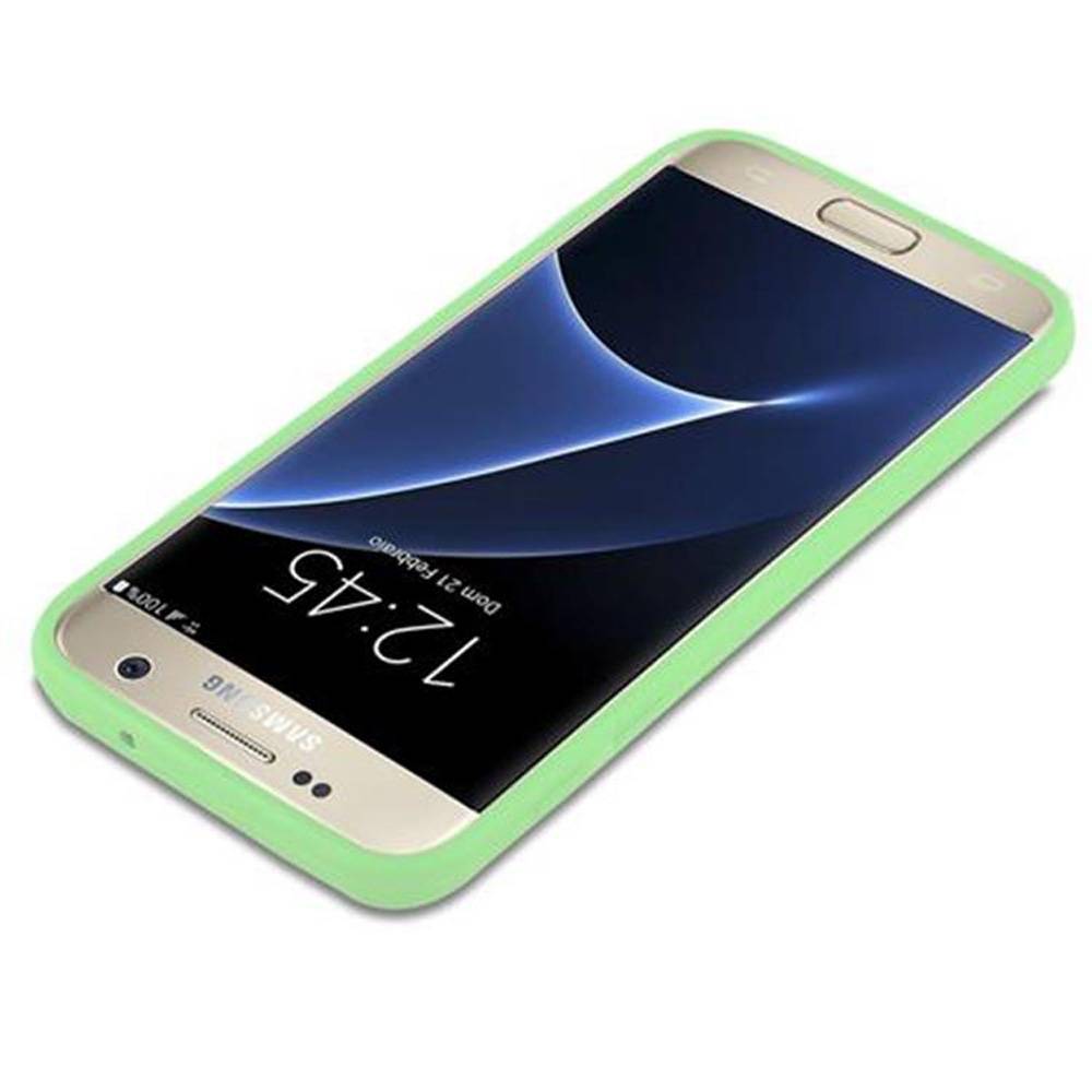 Cadorabo Hülle für Samsung Galaxy S7 Schutzhülle in Grün Handyhülle TPU Silikon Etui Case Cover