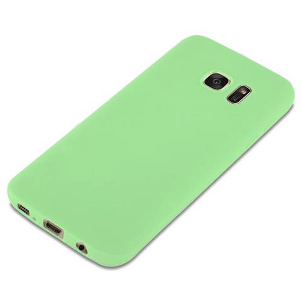 Cadorabo Hülle für Samsung Galaxy S7 Schutzhülle in Grün Handyhülle TPU Silikon Etui Case Cover