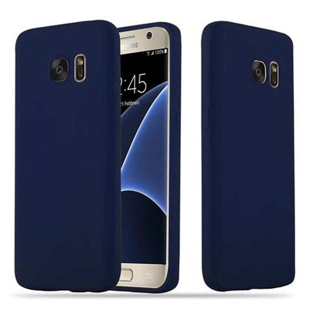 Cadorabo Hülle für Samsung Galaxy S7 Schutzhülle in Blau Handyhülle TPU Silikon Etui Case Cover