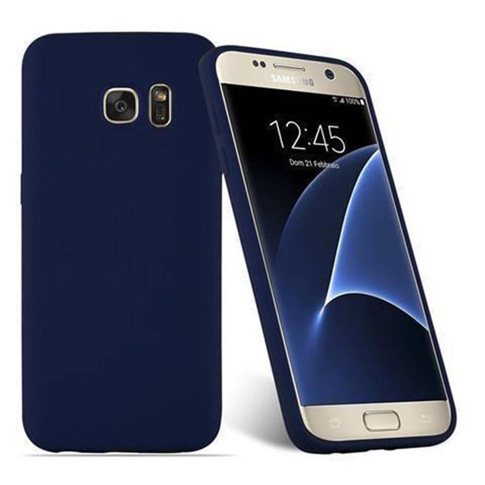 Cadorabo Hülle für Samsung Galaxy S7 Schutzhülle in Blau Handyhülle TPU Silikon Etui Case Cover