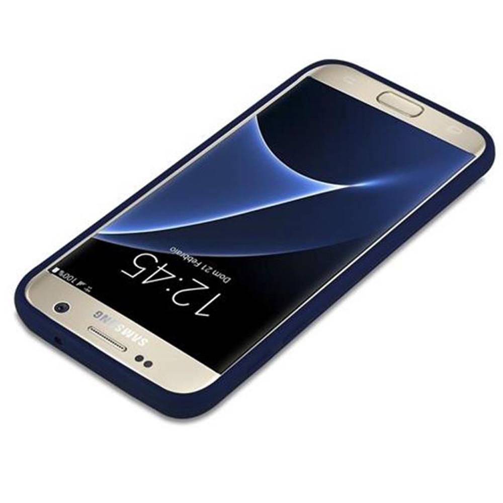 Cadorabo Hülle für Samsung Galaxy S7 Schutzhülle in Blau Handyhülle TPU Silikon Etui Case Cover