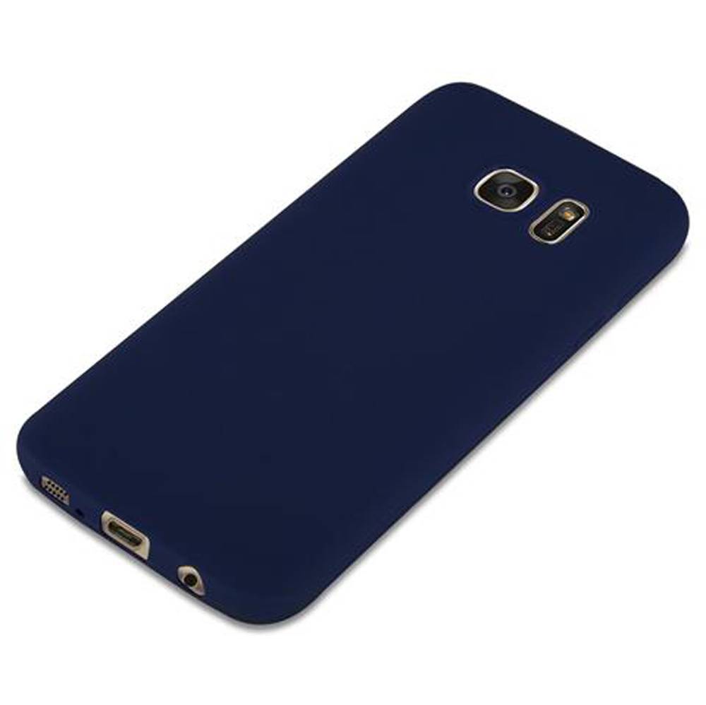 Cadorabo Hülle für Samsung Galaxy S7 Schutzhülle in Blau Handyhülle TPU Silikon Etui Case Cover