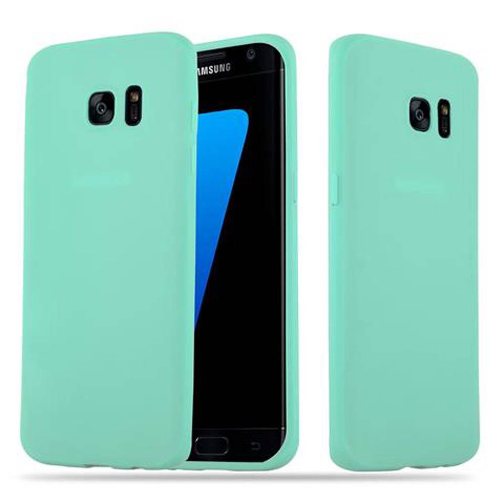 Cadorabo Hülle für Samsung Galaxy S7 EDGE Schutzhülle in Blau Handyhülle TPU Silikon Etui Case Cover