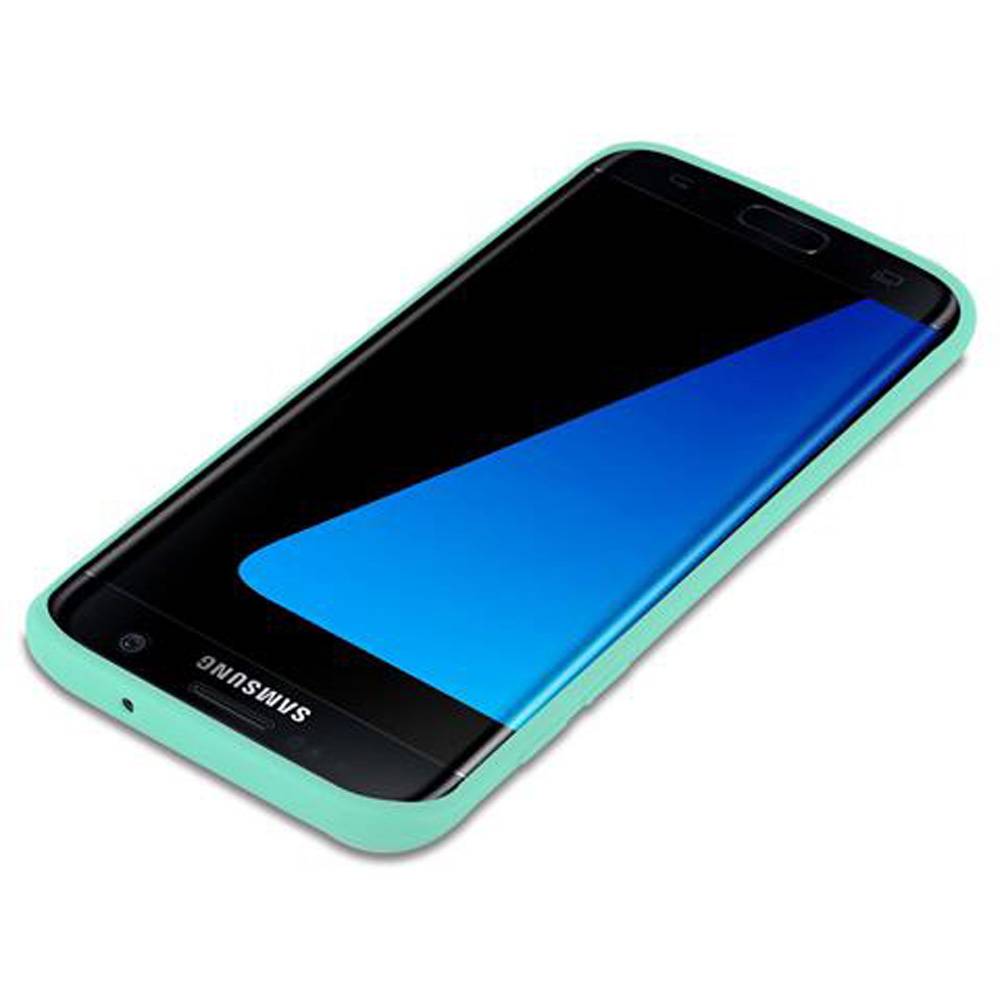 Cadorabo Hülle für Samsung Galaxy S7 EDGE Schutzhülle in Blau Handyhülle TPU Silikon Etui Case Cover