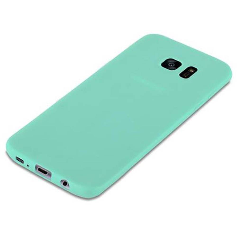 Cadorabo Hülle für Samsung Galaxy S7 EDGE Schutzhülle in Blau Handyhülle TPU Silikon Etui Case Cover