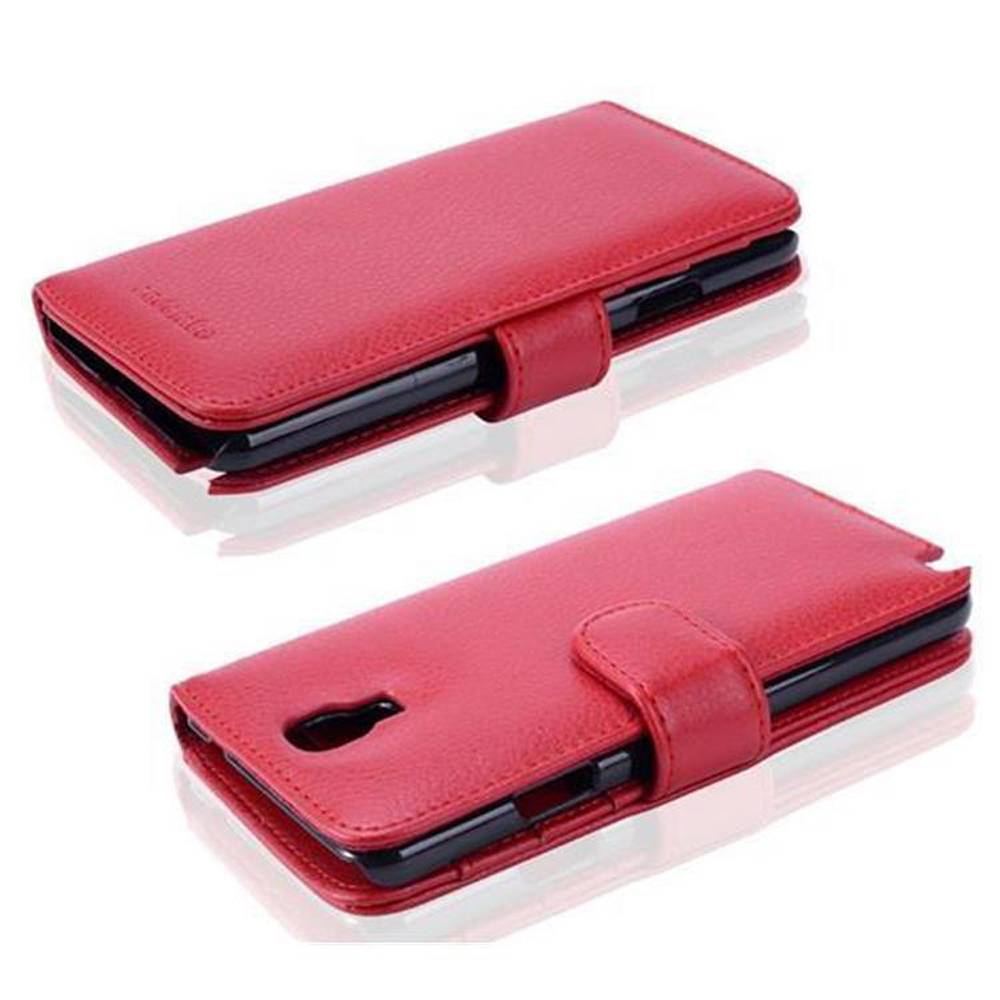 Cadorabo Hülle für Samsung Galaxy NOTE 3 NEO in Rot Backcover Handy Schutz Hülle Book Case Booklet Kartenfächer