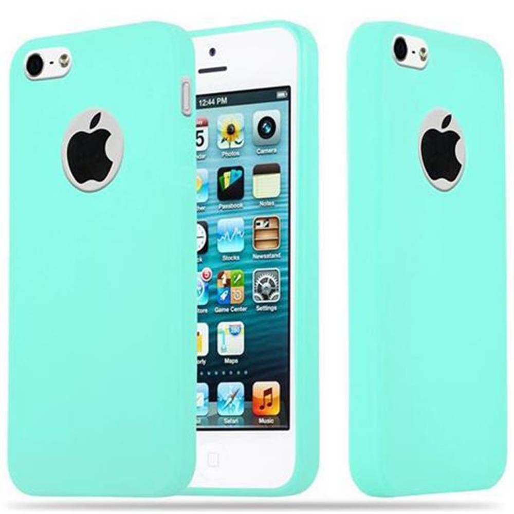 Cadorabo Hülle für Apple iPhone 5 / 5S / SE 2016 Schutzhülle in Blau Handyhülle TPU Silikon Etui Case Cover