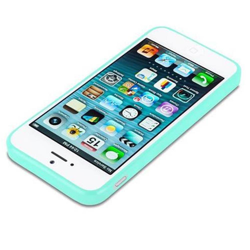 Cadorabo Hülle für Apple iPhone 5 / 5S / SE 2016 Schutzhülle in Blau Handyhülle TPU Silikon Etui Case Cover