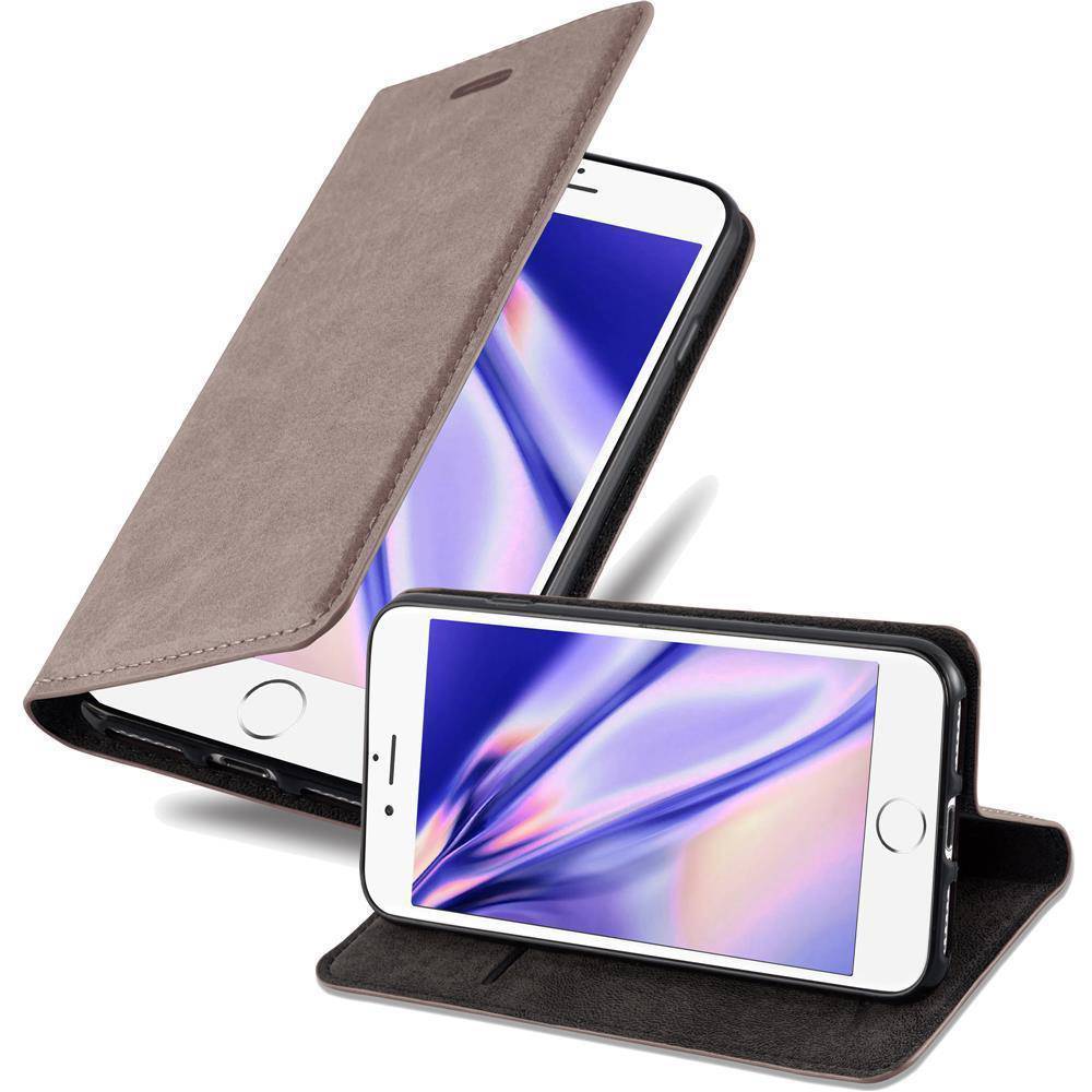Cadorabo Hülle für Apple iPhone 6 / 6S Schutz Hülle in Braun Handyhülle Etui Case Cover Magnetverschluss