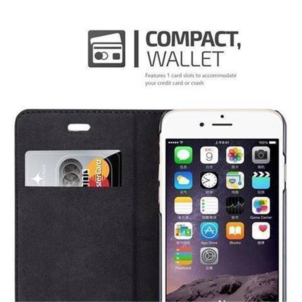 Cadorabo Hülle für Apple iPhone 6 / 6S Schutz Hülle in Braun Handyhülle Etui Case Cover Magnetverschluss