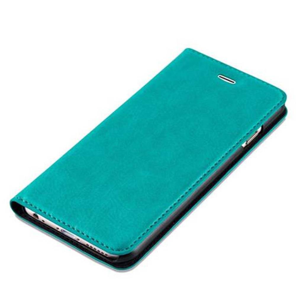 Cadorabo Hülle für Apple iPhone 6 / 6S Schutz Hülle in Türkis Handyhülle Etui Case Cover Magnetverschluss