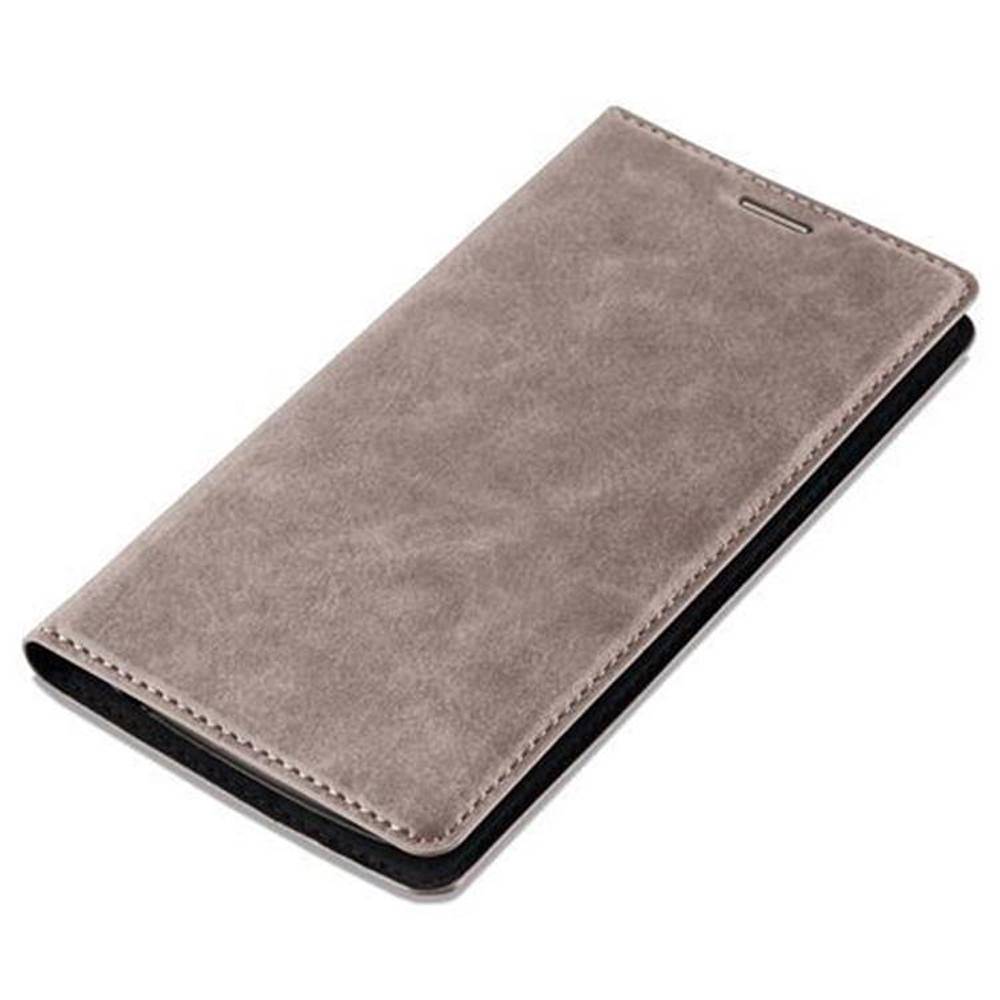 Cadorabo Hülle für LG G3 Schutz Hülle in Braun Handyhülle Etui Case Cover Magnetverschluss