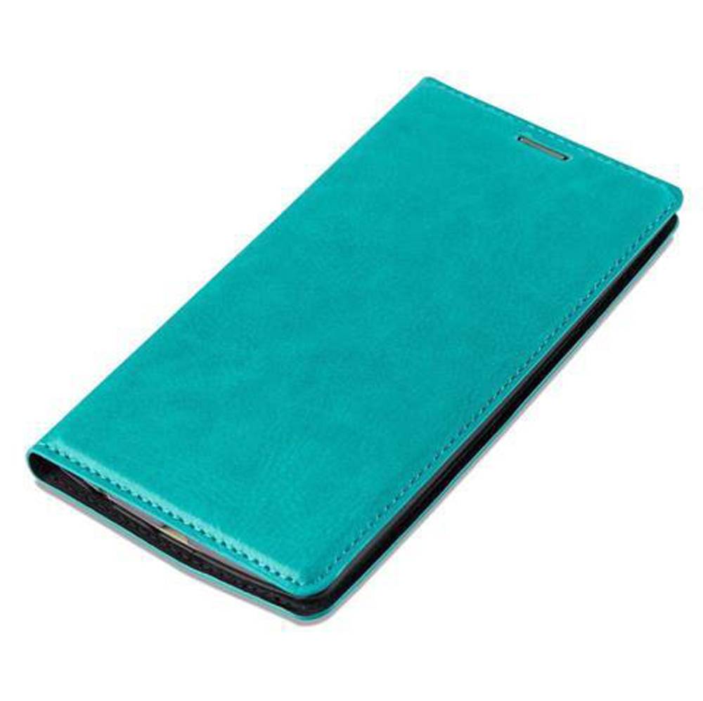 Cadorabo Hülle für LG G3 Schutz Hülle in Türkis Handyhülle Etui Case Cover Magnetverschluss