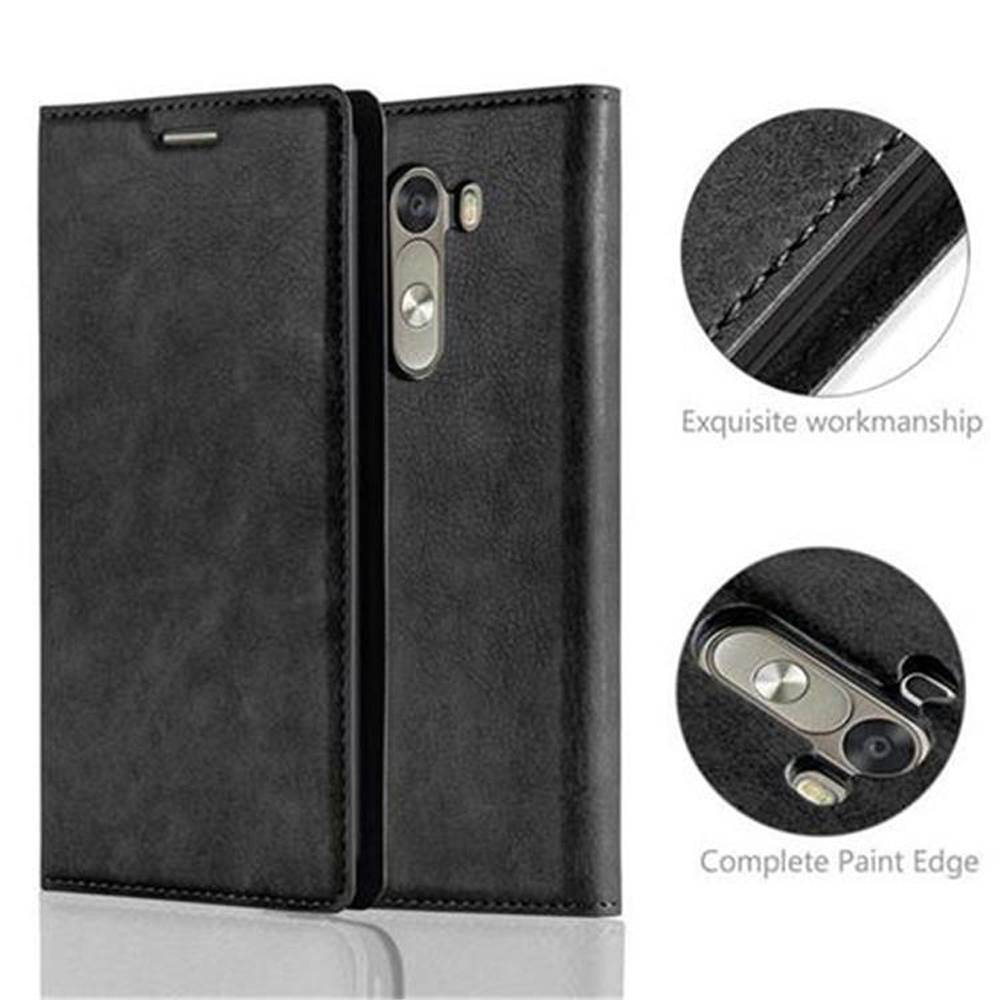Cadorabo Hülle für LG G3 Schutz Hülle in Schwarz Handyhülle Etui Case Cover Magnetverschluss