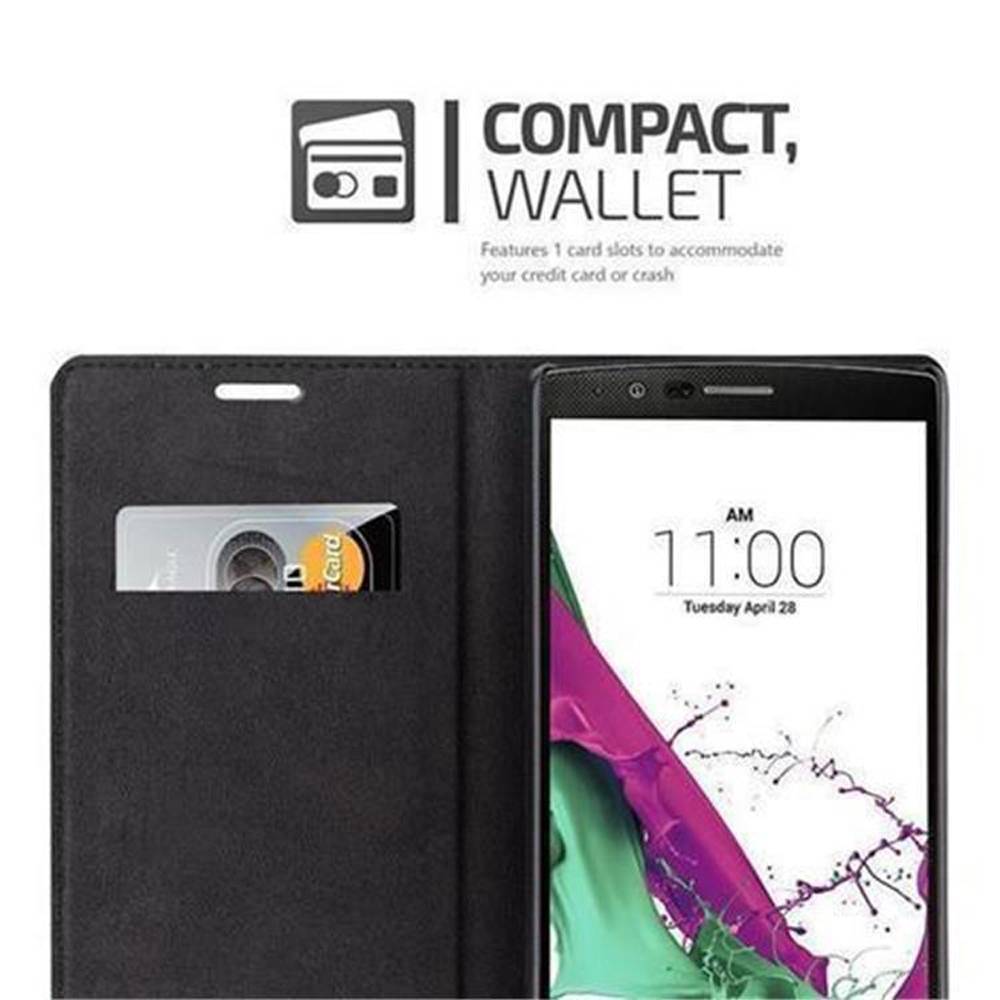 Cadorabo Hülle für LG G4 / G4 PLUS Schutz Hülle in Braun Handyhülle Etui Case Cover Magnetverschluss