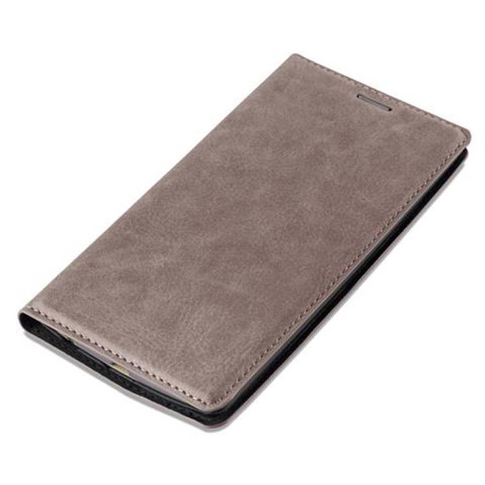 Cadorabo Hülle für LG G4 / G4 PLUS Schutz Hülle in Braun Handyhülle Etui Case Cover Magnetverschluss