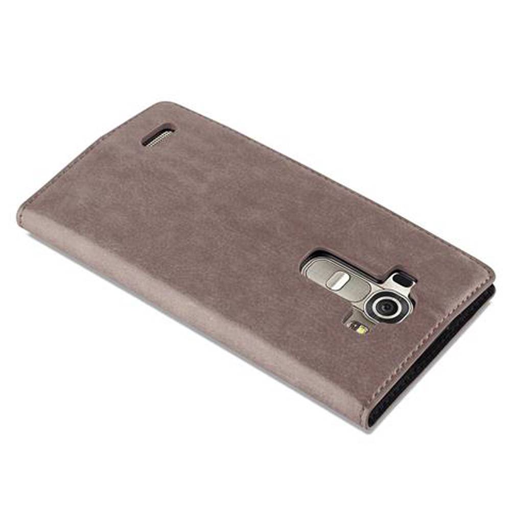 Cadorabo Hülle für LG G4 / G4 PLUS Schutz Hülle in Braun Handyhülle Etui Case Cover Magnetverschluss