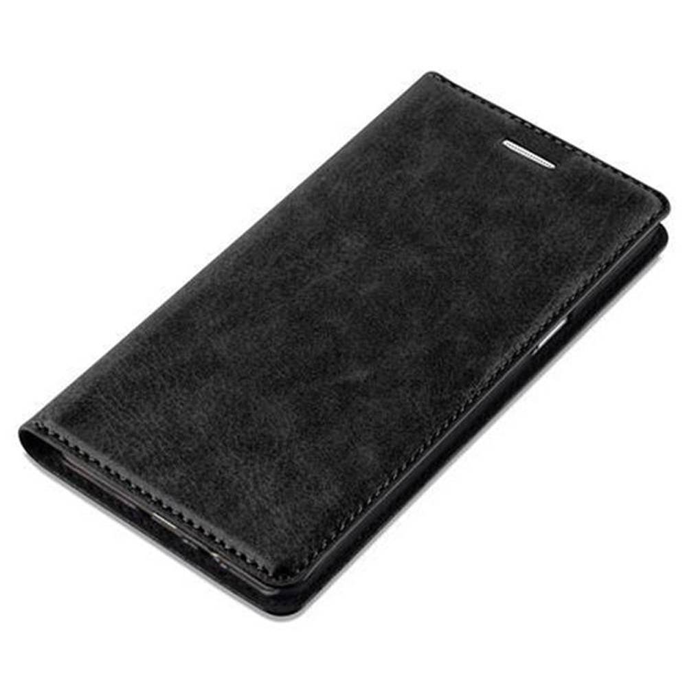 Cadorabo Hülle für Samsung Galaxy A5 2015 Schutz Hülle in Schwarz Handyhülle Etui Case Cover Magnetverschluss