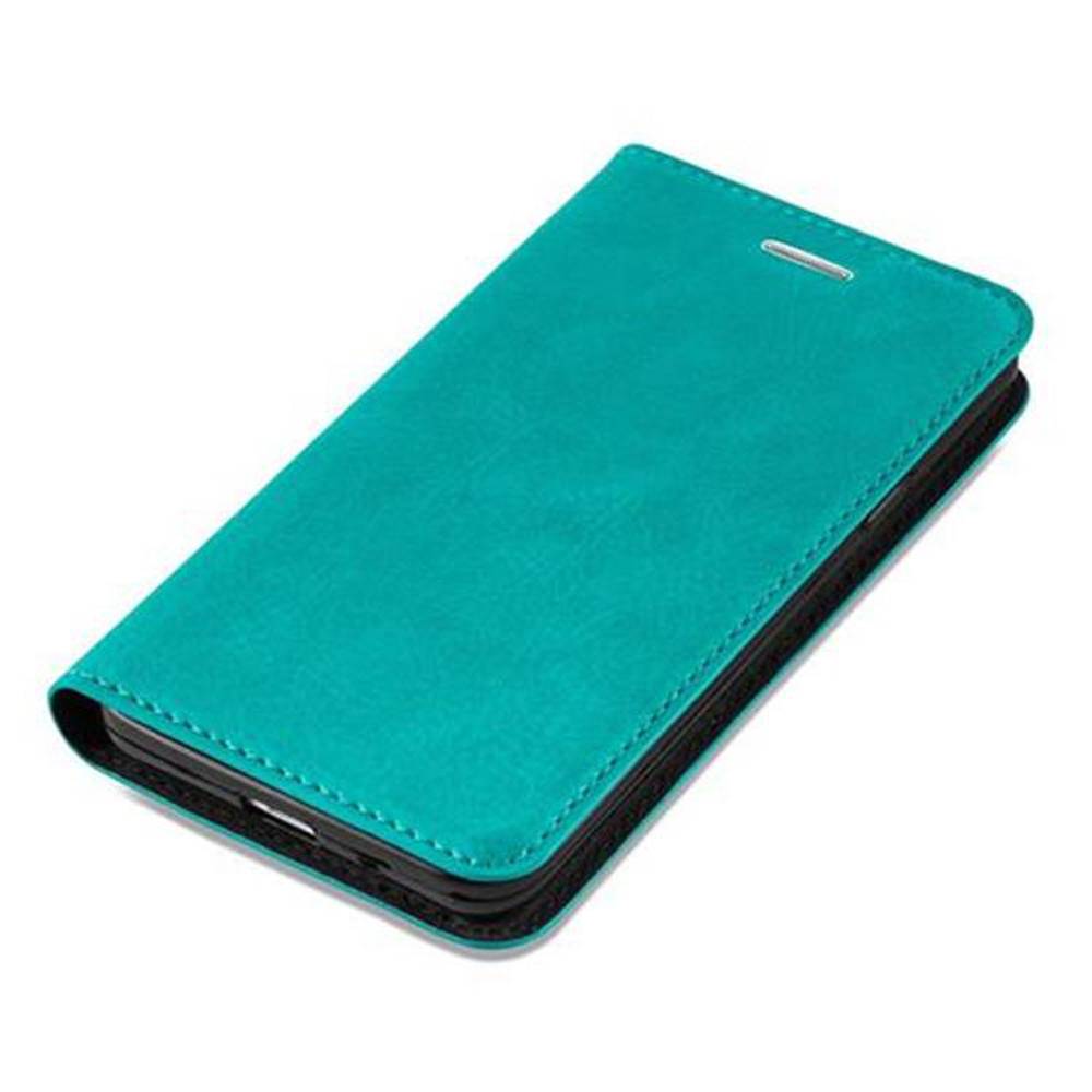 Cadorabo Hülle für Samsung Galaxy S2 / S2 PLUS Schutz Hülle in Türkis Handyhülle Etui Case Cover Magnetverschluss