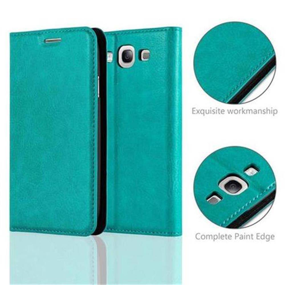 Cadorabo Hülle für Samsung Galaxy S3 / S3 NEO Schutz Hülle in Türkis Handyhülle Etui Case Cover Magnetverschluss