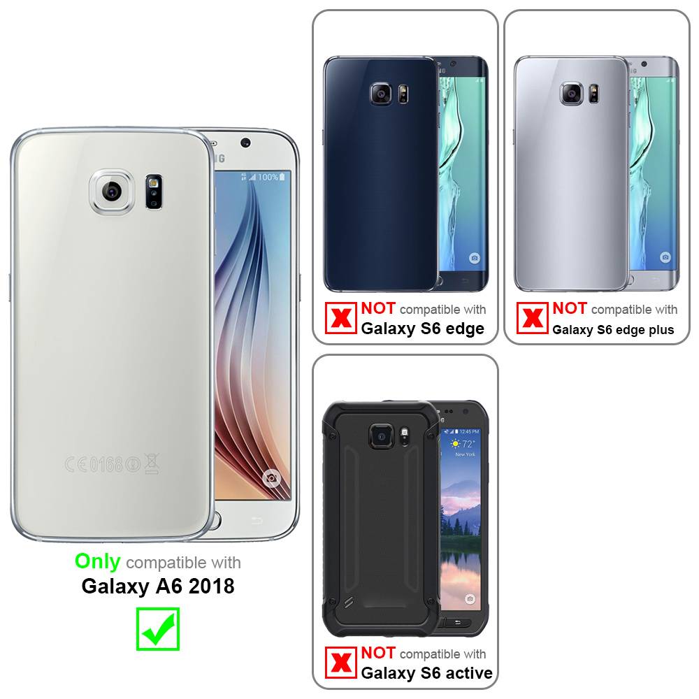 Cadorabo Hülle für Samsung Galaxy S6 Schutz Hülle in Braun Handyhülle Etui Case Cover Magnetverschluss